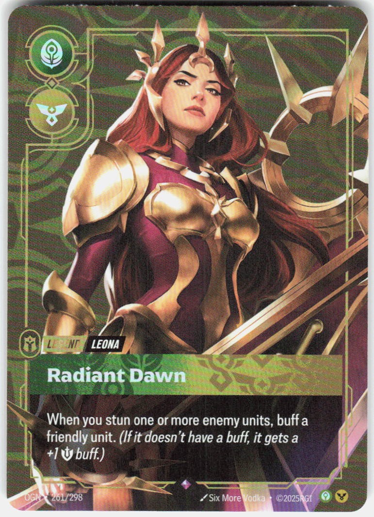 Leona Radiant Dawn Foil 261/298 Origins Riftbound League of Legends