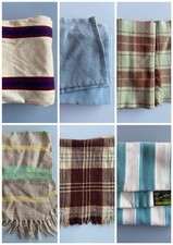 Lot Of Six Vintage Woollen Scarves, As Seen