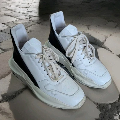 Sneakers Gr. 44 (43,5) ähnlich wie Rick Owens, Leder, wenig getragen, Weiß  - Bild 1 von 4