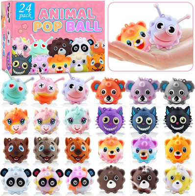 Party Favors for Kids,3D Animal Pop Balls Fidget Toys,Birthday Gifts,Goodie Bag