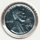 1943 WWII Lincoln Wheat Steel Penny Collectible US Collection Very Good War Coin
