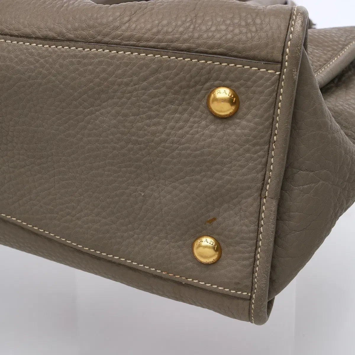 Prada Vitello Daino Leather Beige Tote Bag thumbnail 6