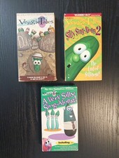 Vintage VeggieTales VHS Tape Lot Of 3 Silly Sing-along