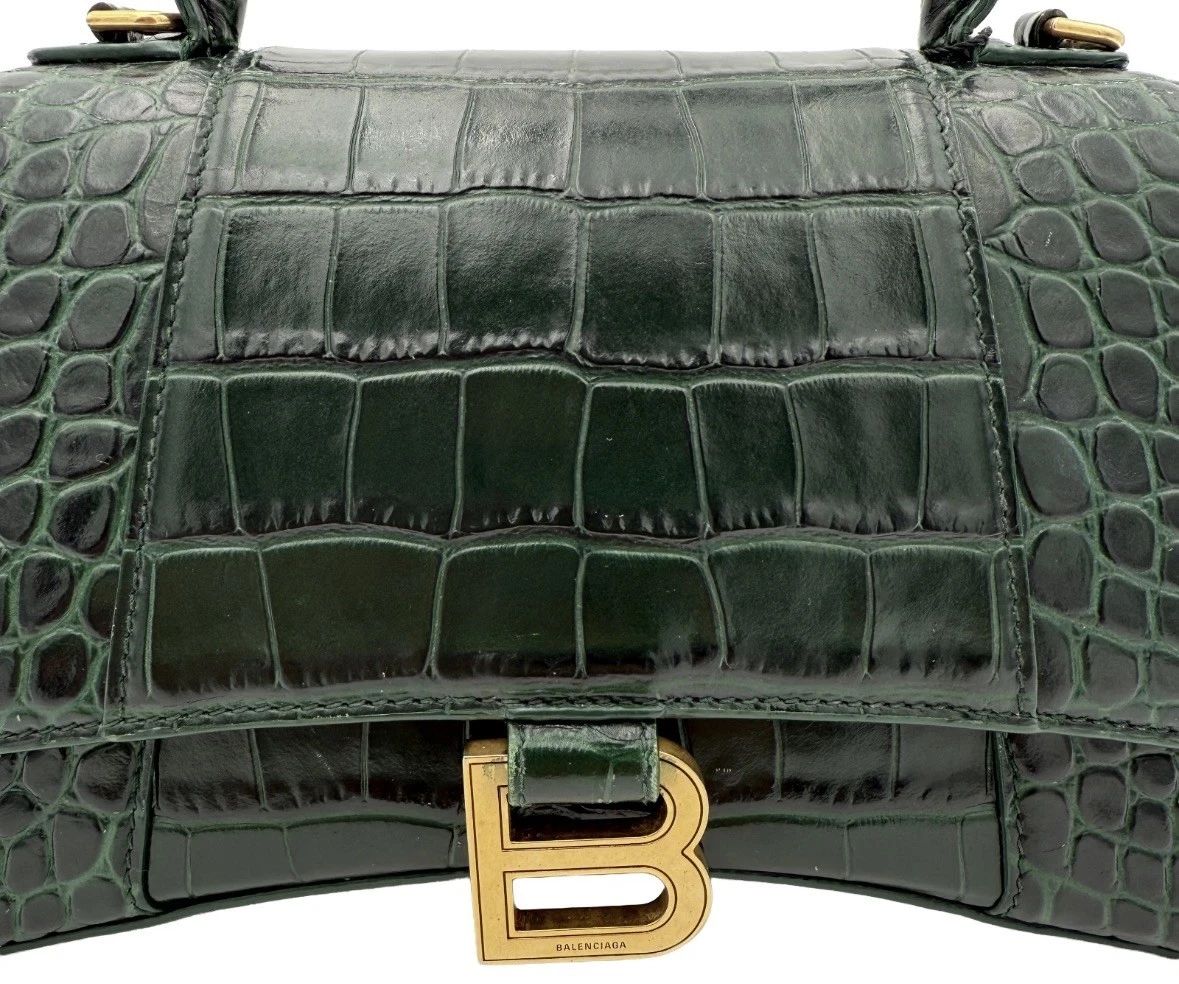 Balenciaga — Balenciaga Hourglass Green Croc