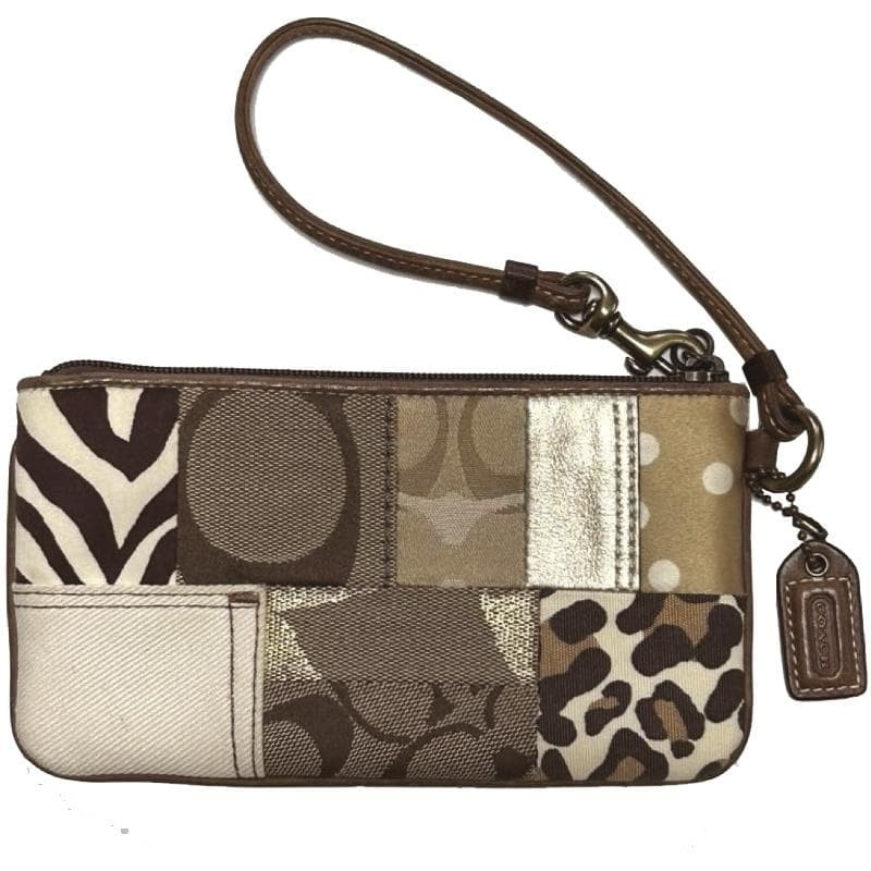COACH Patchwork Accessory Pouch Brown Signature D… - image 10