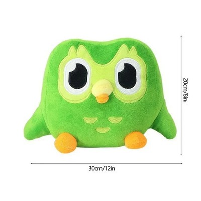 Green Duolingo Owl Plush Toys Duo Plushie Of Duo The Owl Cartoon Anime Owl Doll