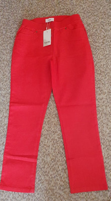 Bequeme Stretch Schlupfjeans v. Heine rot, Gr. 38, Regular Fit, Dehnbund Neu &&1