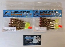 2 PKS LURE LIPSTICK 4" INFUSED SPLIT TAIL MINNOWS SOFT PLASTIC FISHING LURES 