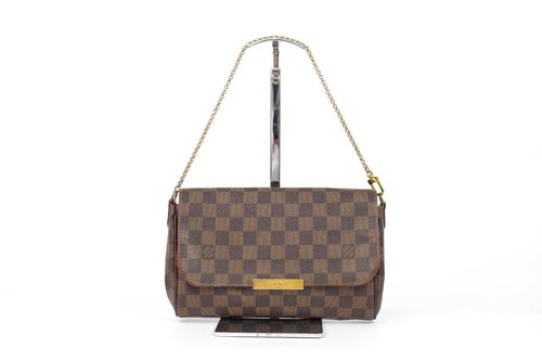 Louis Vuitton Favorite MM Damier Ebene Crossbody Handbag Purse - B1047
