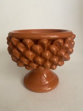 Vaso ceramica italiana cachepot mezzo pino forma siciliano portavaso stelo