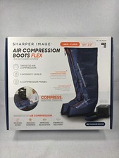 Sharper Image Air Compression Boots Large/XL 5 Intensities, 5 Massages Modes NOB