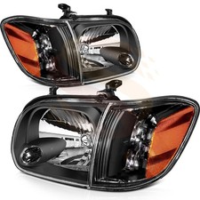 Headlights Black Lamps For 2005-2006 Toyota Tundra 2007 Sequoia Front Pair Headlights Black Lamps For 2005-2006 Toyota Tundra 2007 Sequoia Front Pair