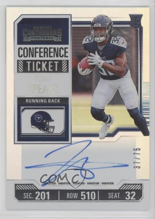 2023 Panini Contenders Conference Ticket 37/75 Tyjae Spears Rookie Auto RC 2o0