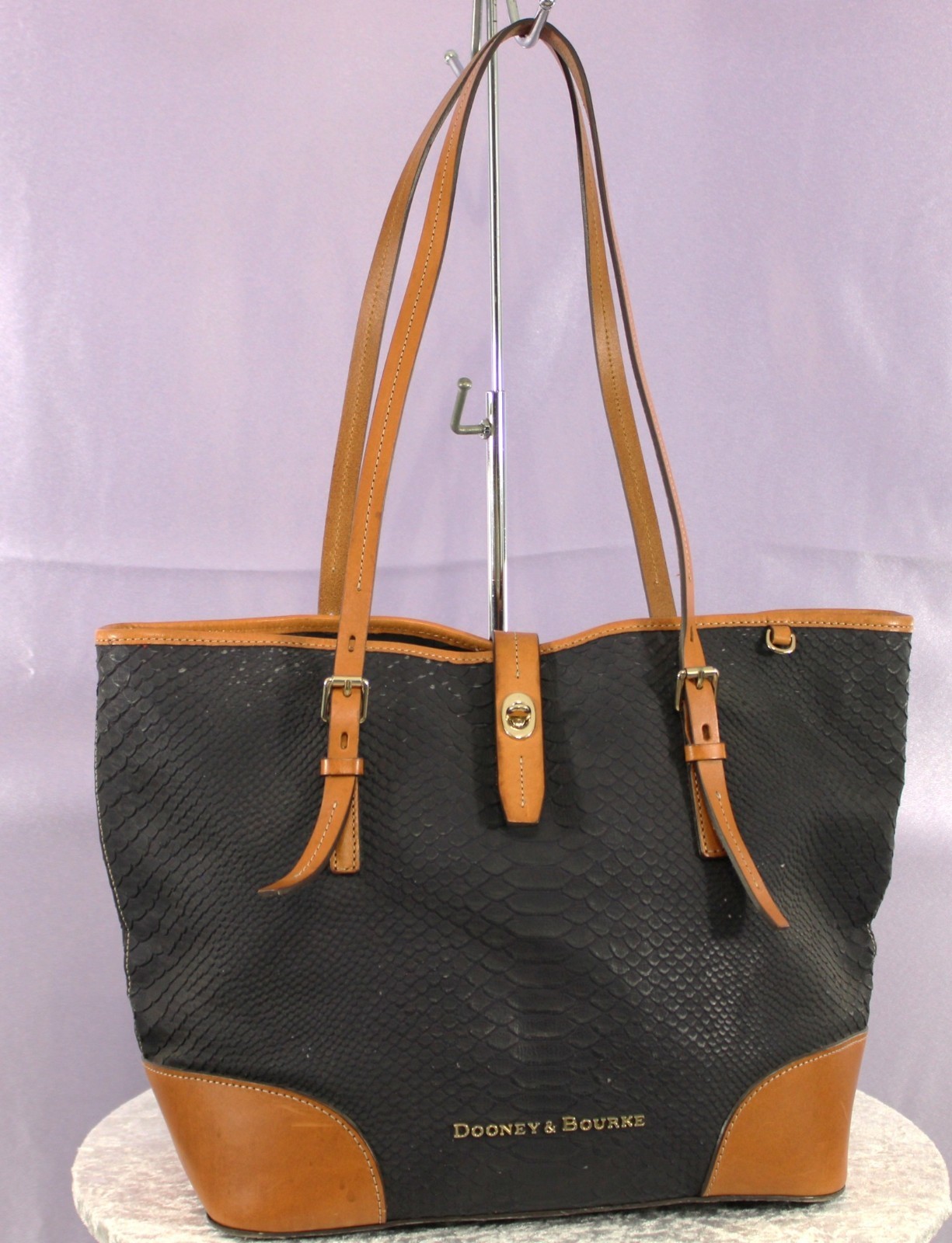 Dooney & Bourke Python Embossed Leather Tote - image 1