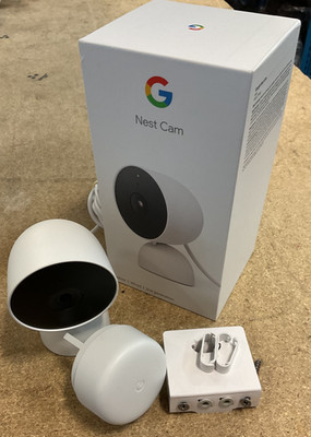 GOOGLE NEST CAM INDOOR KABELGEBUNDEN 2. GENERATION SMART ÜBERWACHUNGSKAMERA WEISS VERPACKT