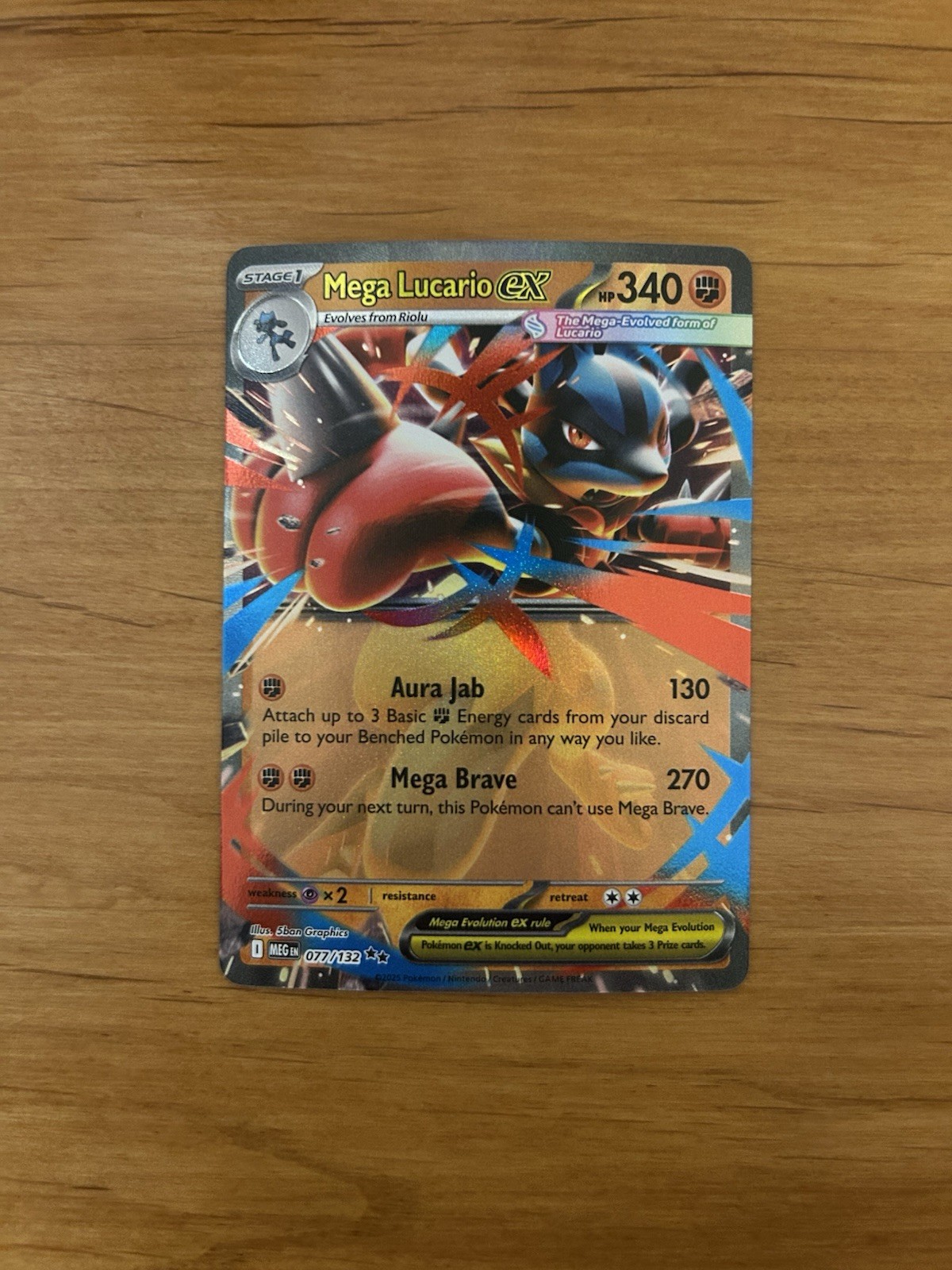 Mega Lucario ex 2025 Mega Evolution #077/132 Double Rare Price