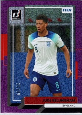 2022-23 Donruss Soccer Jude Bellingham Purple Glitter Foil /99