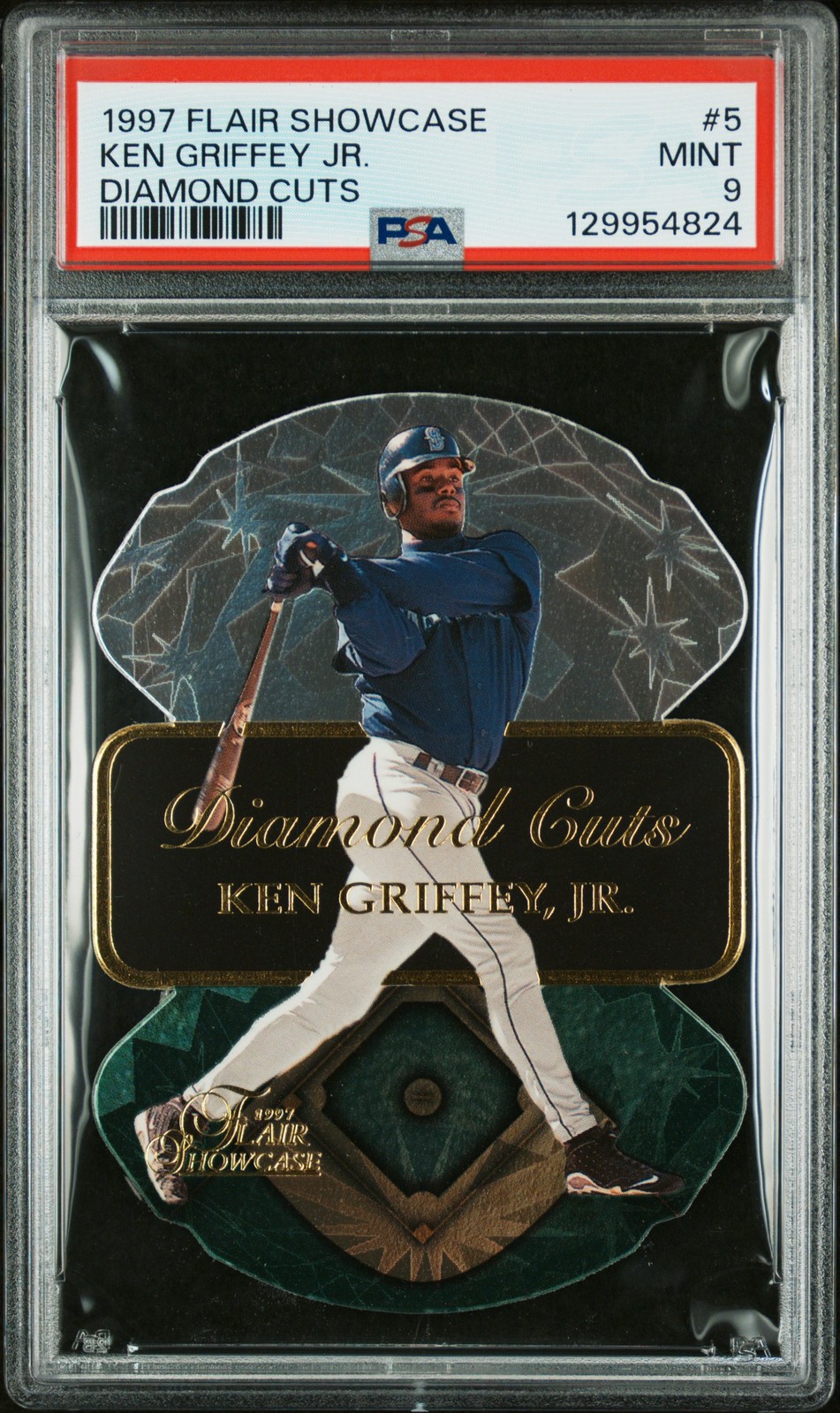 1997 FLAIR SHOWCASE DIAMOND CUTS #5 KEN GRIFFEY JR. PSA 9