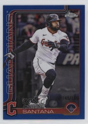 2025 Topps Chrome Update Blue Refractor /150 Carlos Santana #USC11 0rz7