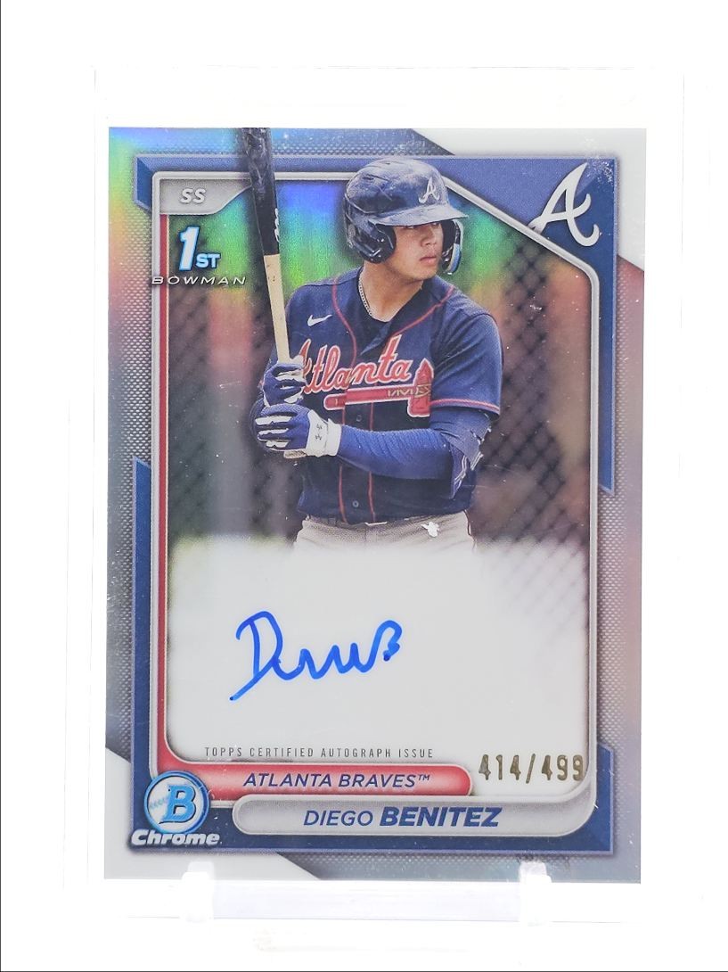 DIEGO BENITEZ 2024 BOWMAN CHROME 1ST AUTOGRAPH REFRACTOR AUTO /499 Q1339