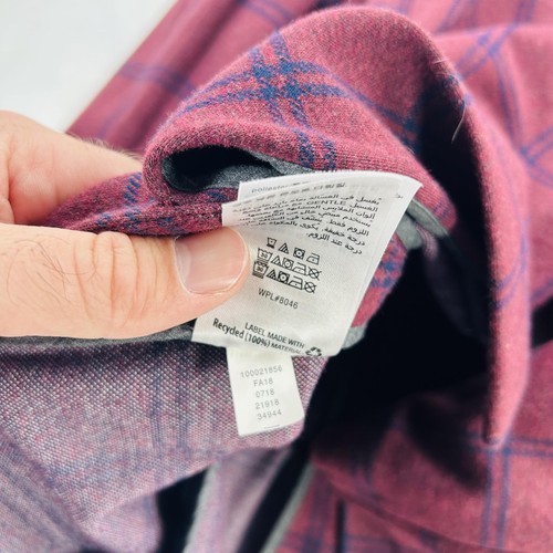 Tasso Elba Blazer Mens 3XL Burgundy Blue Windowpane Ruzza Stretch 2 Button Plaid - Picture 19 of 19