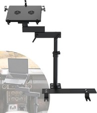 Car Laptop Mount with 2 Cooling Fans, No-Drill Adjustable Vehicle Computer Mount