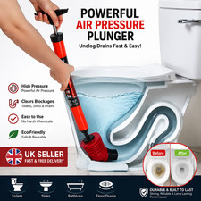 High Pressure Toilet Drain Sink Unblock One Shot Toilet Pipe Plunger Fast Tool
