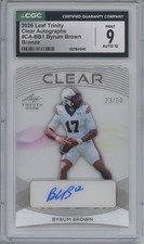 2026 Leaf Trinity Clear Bronze Byrum Brown 23/50 RC Mint CGC 9 10 Auto