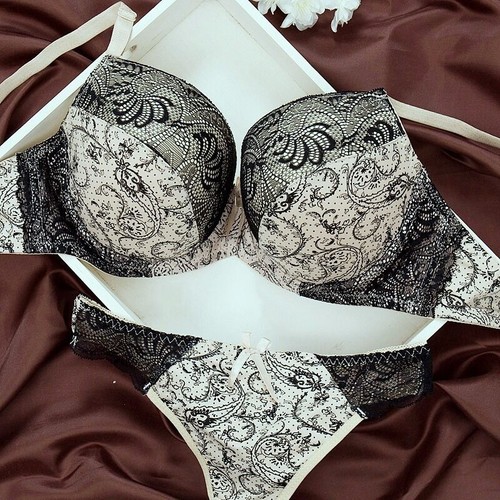 UK Sz Women Lace Floral Plunge Bra Sets Ladies Underwear Lingerie 32-42 BCD/DDEF - Picture 4 of 17