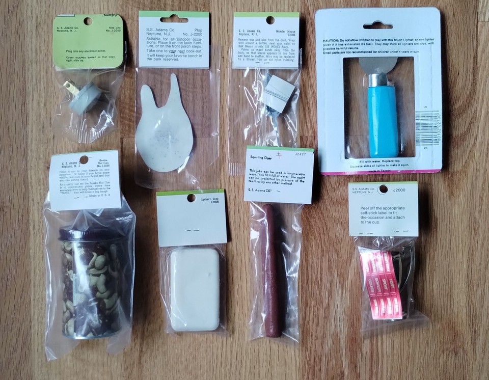 LOT 8 SS Adams Snake Can Poop Squirt Cigar & Lighter Vintage Novelties