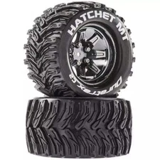 Duratrax DTXC5274 Lockup SC Mounted Soft Black 17mm Hex Pair