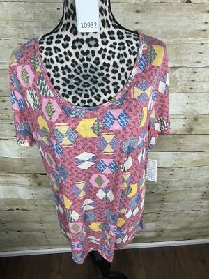 T-shirt Classique LuLaRoe Taille 2XL – Couleur Violet Et Vert, Thème Halloween – Neuf Avec étiquettes