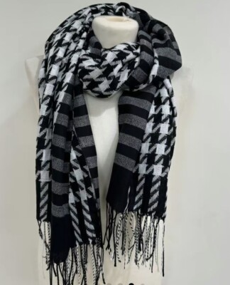 Black & White Light Soft Scarf 28x72 Chic Women s Accessory New