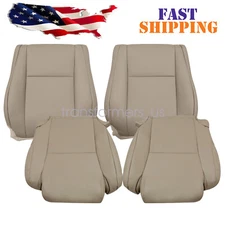 Fits 2007-2013 Toyota Tundra Sequoia Driver / Passenger Leather Seat Cover Tan