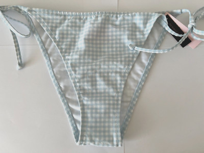 VICTORIA'S SECRET STRING BIKINI BOTTOM ONLY BLUE AND WHITE