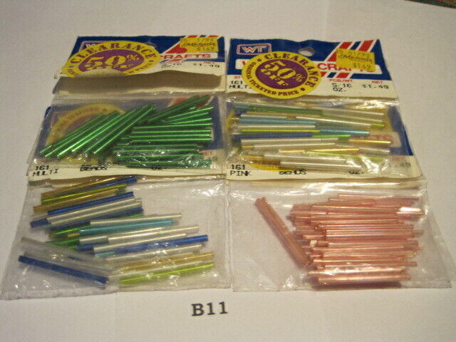 Holiday Bead Sale Super 1994 Low Prices Imported Glass Beads Today! Lot of 4-B11