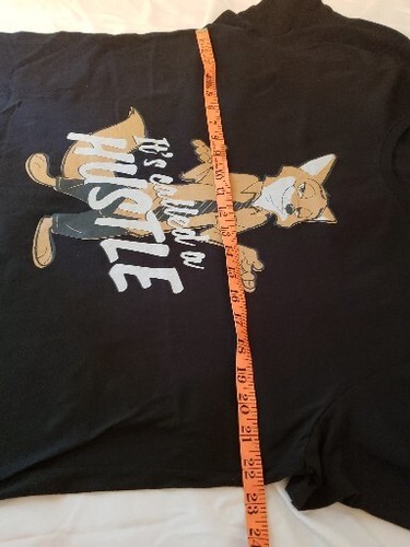 Disney Zootopia Nick WildIe Its Called A Hustle Black XL Womens Short Sleeve T - Picture 6 of 7