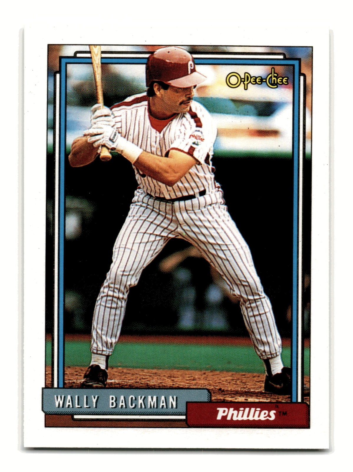 Wally Backman 1992 O-Pee-Chee #434 Philadelphia Phillies NM-MINT