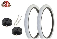 ALTA PERFORMANCE Bicycle 24" x 2.125" White Durable TIRES Mini BRICK 6pc SET.