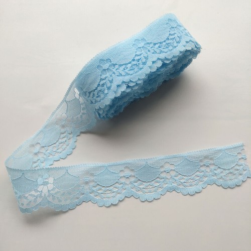 5 Yard Vintage Crochet Cotton Multicolor Lace Trim with Scalloped Edge 1.5" inch - Picture 9 of 37
