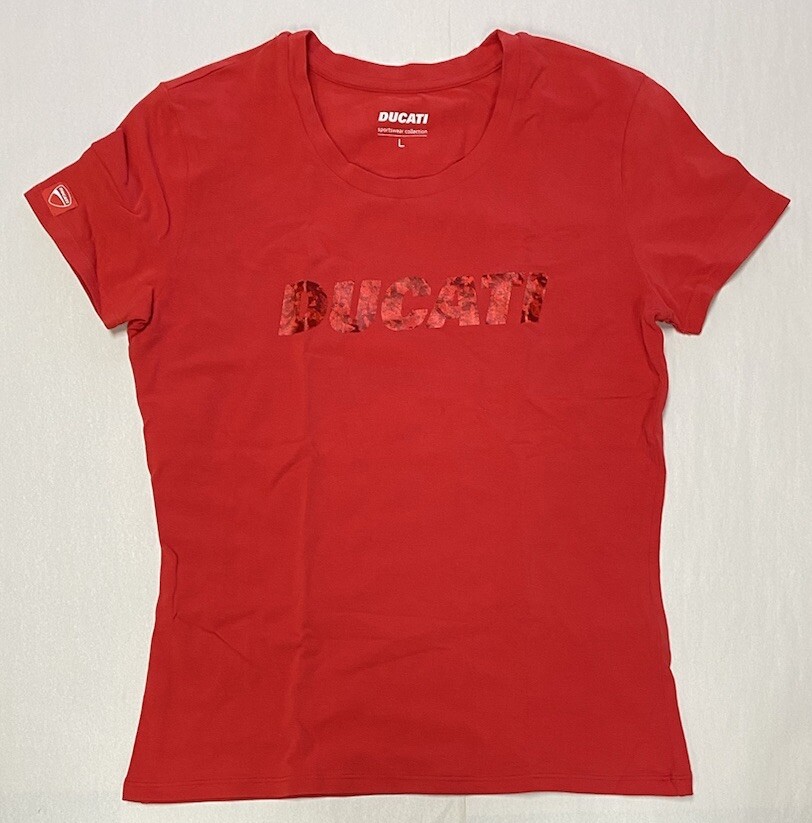 Ducati Lady’s T-Shirt Collection Ducatiana Size: LG RD OEM #987701925  #M61