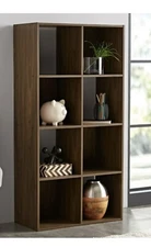 8 Cube Home Office Display Bookshelf Shelves Walnut