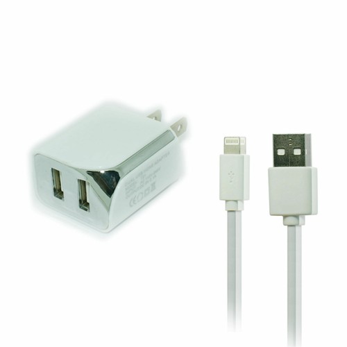 Wall Home AC+Car Charger+5ft USB Cord for Apple iPad 9.7 (6th generation) 2018 - Picture 2 of 6