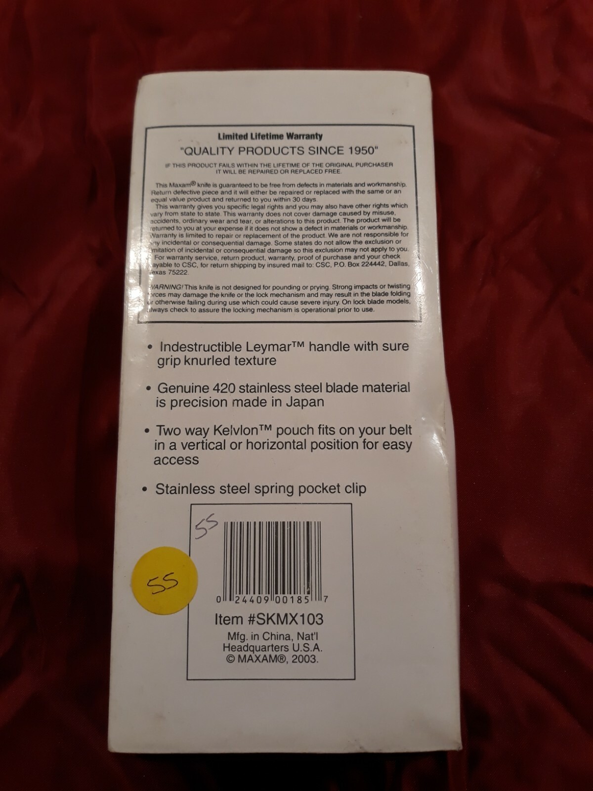 Maxam Pro Series Serrated Stainless Steel Blade Folding Knife w/ Sheath