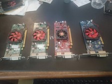 Lot of 4 video cards, 1 ATI Radeon HD 4550, 2 AMD 109-26457-01 1 ATI 102-c26405