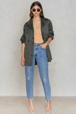 New Vintage French army M64 olive field jacket combat coat surplus military w