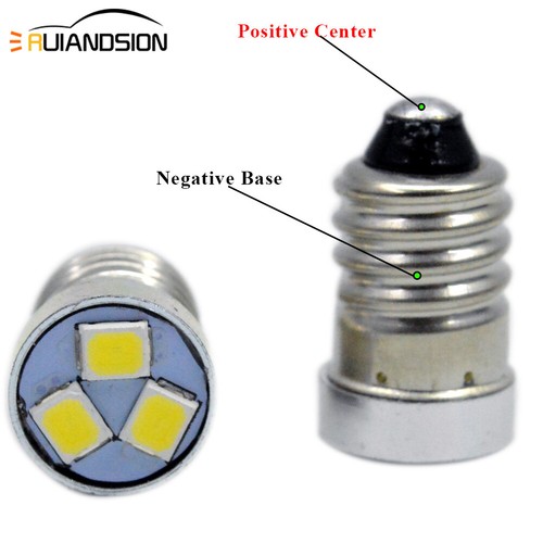 4pcs 3030Chip DC 3V 12V E10 LED 6000K 120lm For Flashlight Torch Lamp Light Bulb - Picture 2 of 8