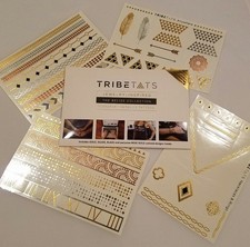 TribeTats Belize Variety Set Luxury Metallic Tattoos 4 Pack, One Size,