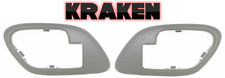 Inside Door Handle Bezels For Chevy Gmc Truck Tahoe Suburban 1995-1999 Pair Gray