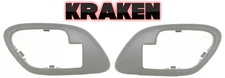 Inside Door Handle Bezels For Chevy GMC Truck Tahoe Suburban 1995-1999 Pair Gray